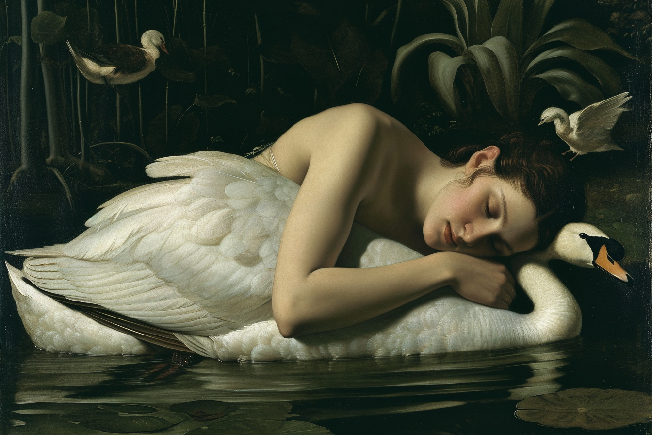 Leda and the Swan Painting