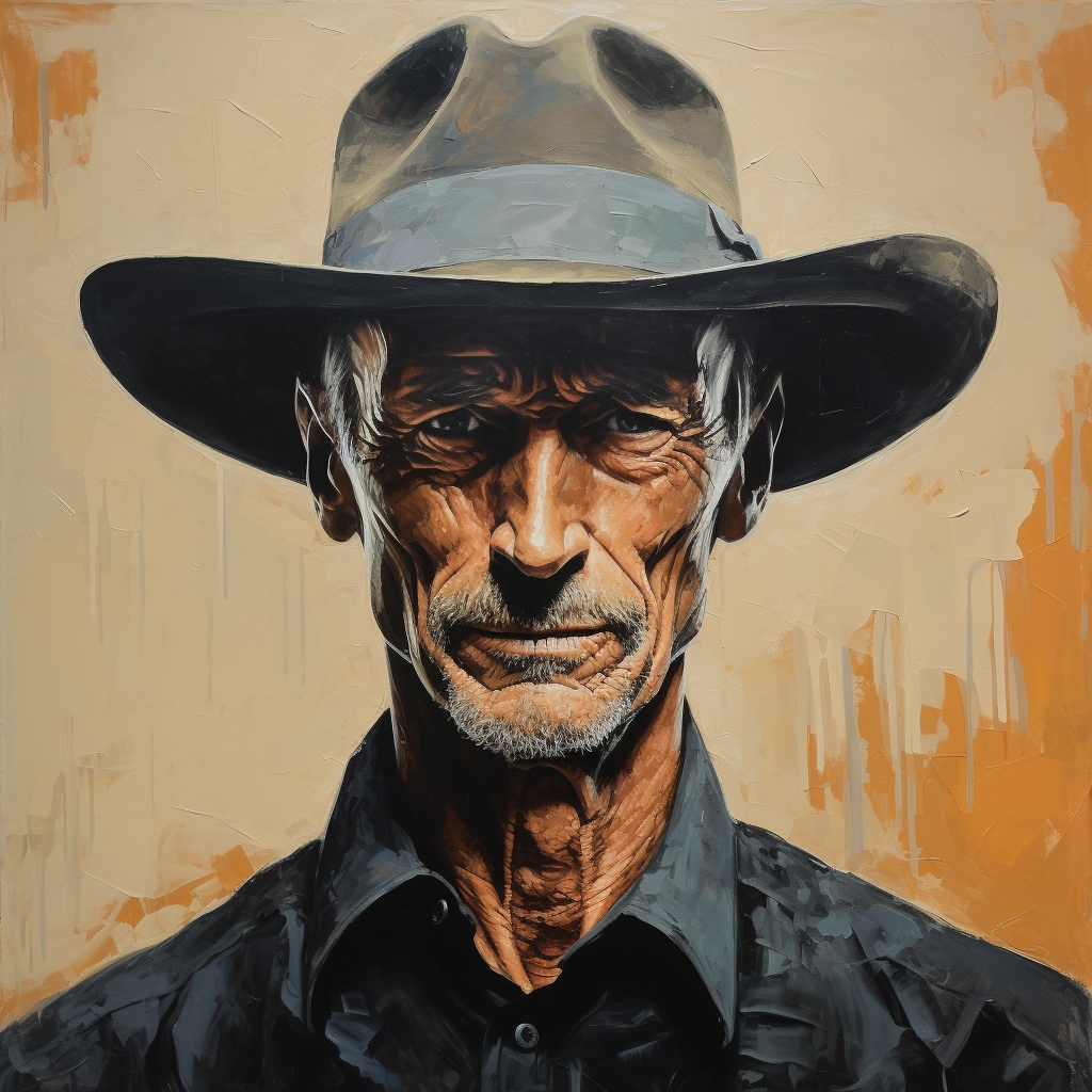 Lee van Cleef portrait in Picasso style