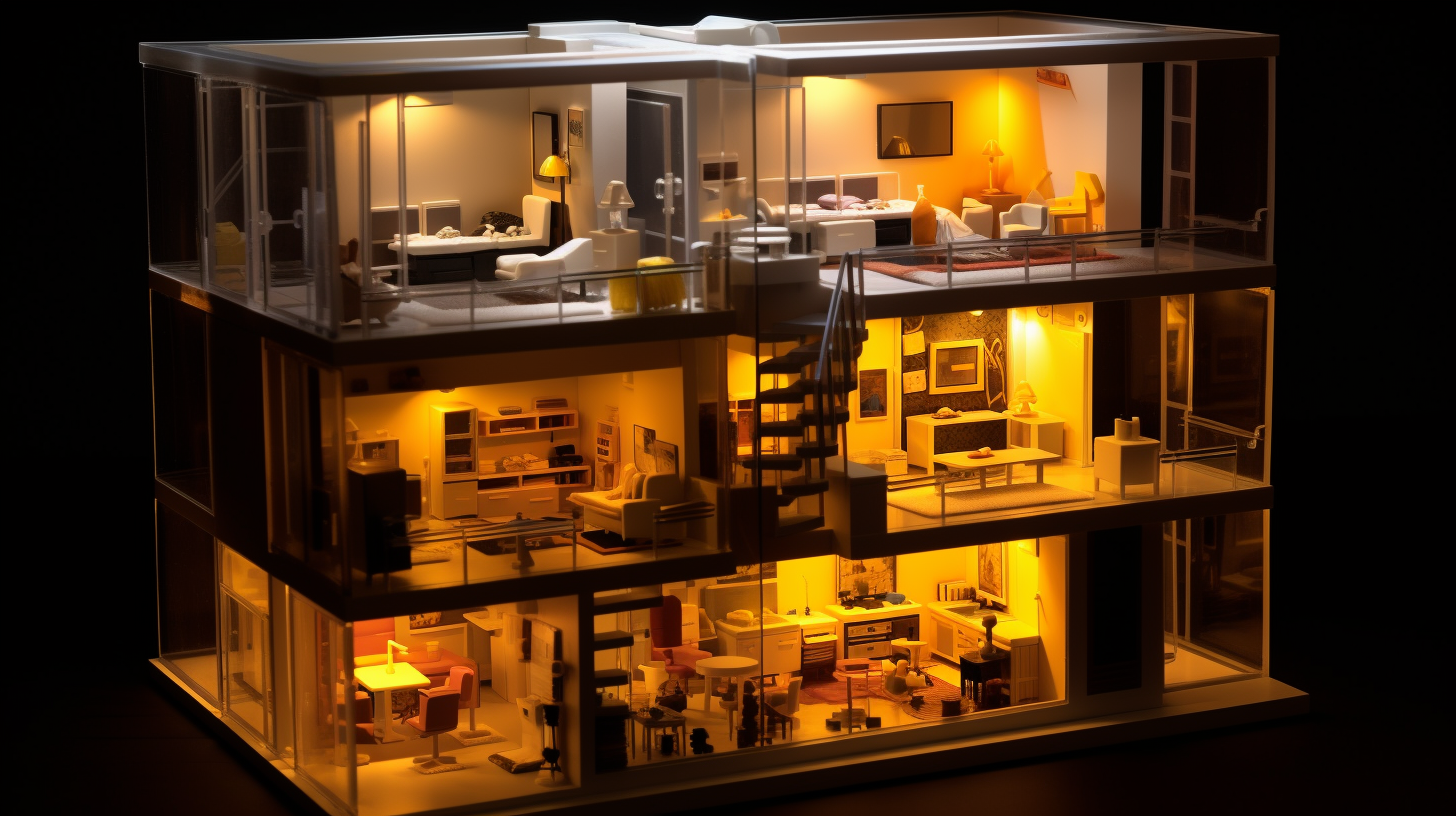 Lego Apartment Plan with Shining Light