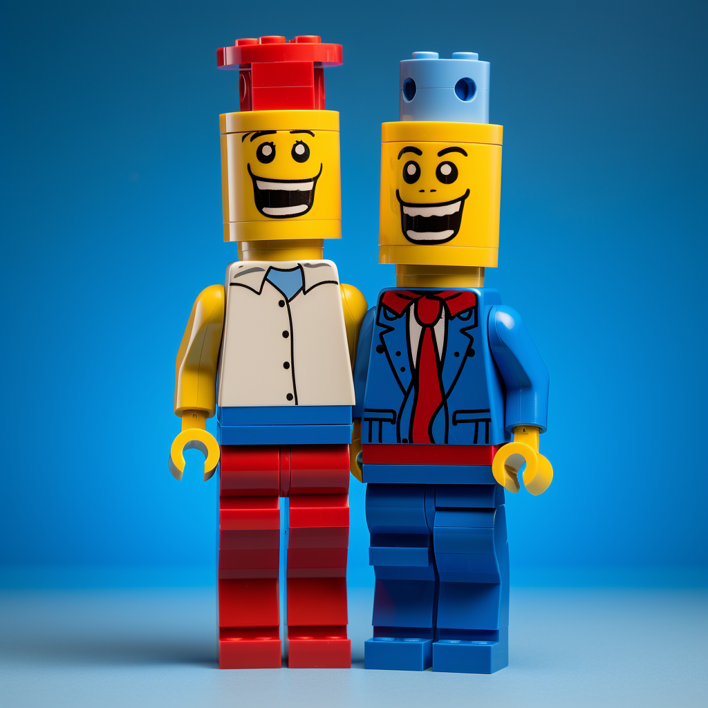 Lego Character with Two Heads