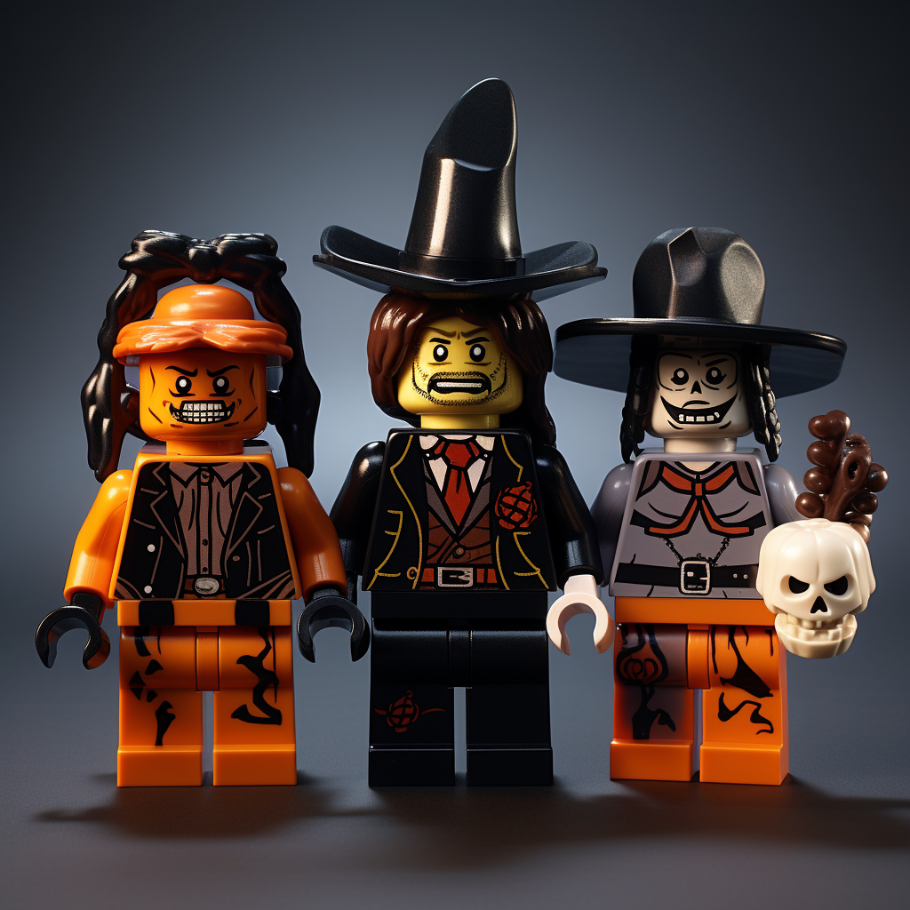 Lego Halloween characters in costume