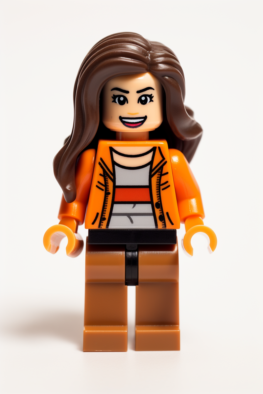 Lego Olivia Rodrigo on white background