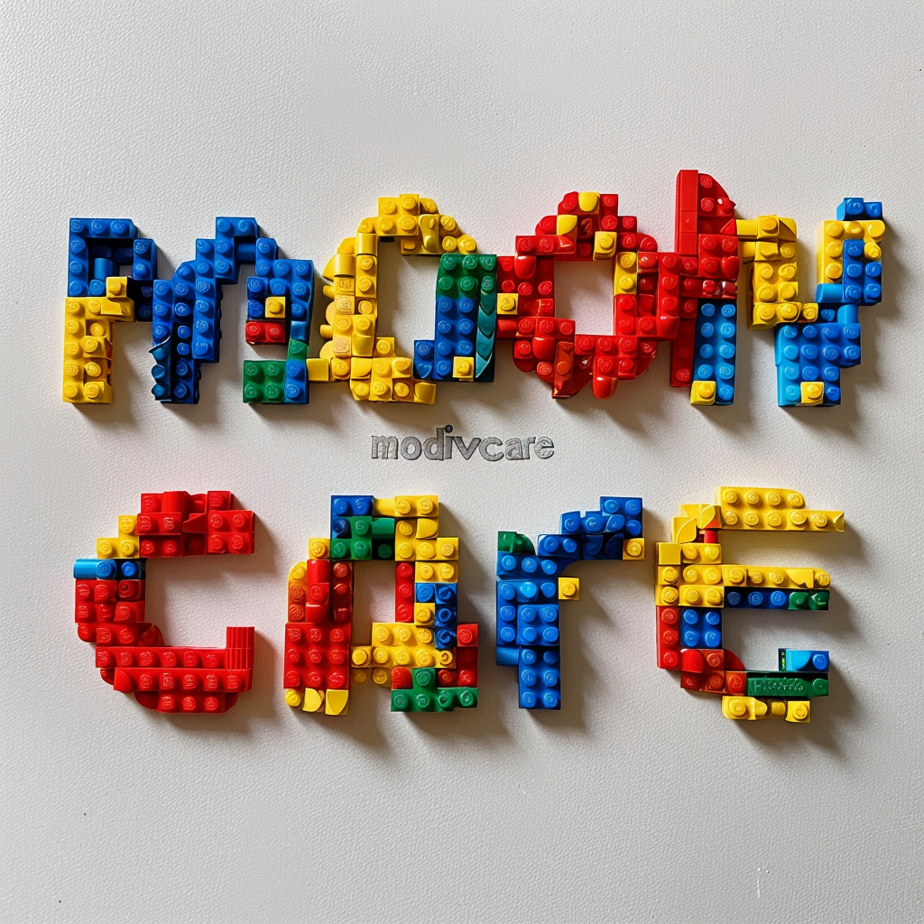 Lego pieces spell modivcare