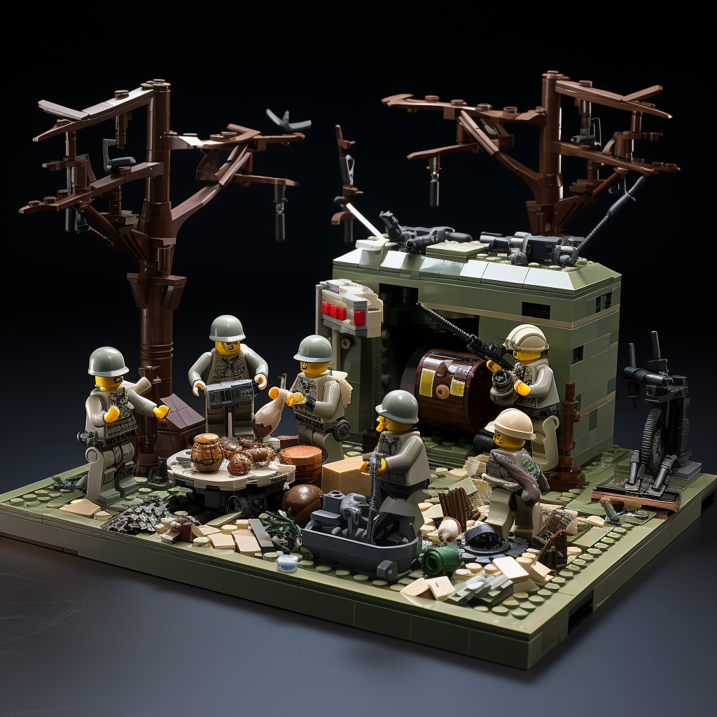 Lego play set depicting WWII