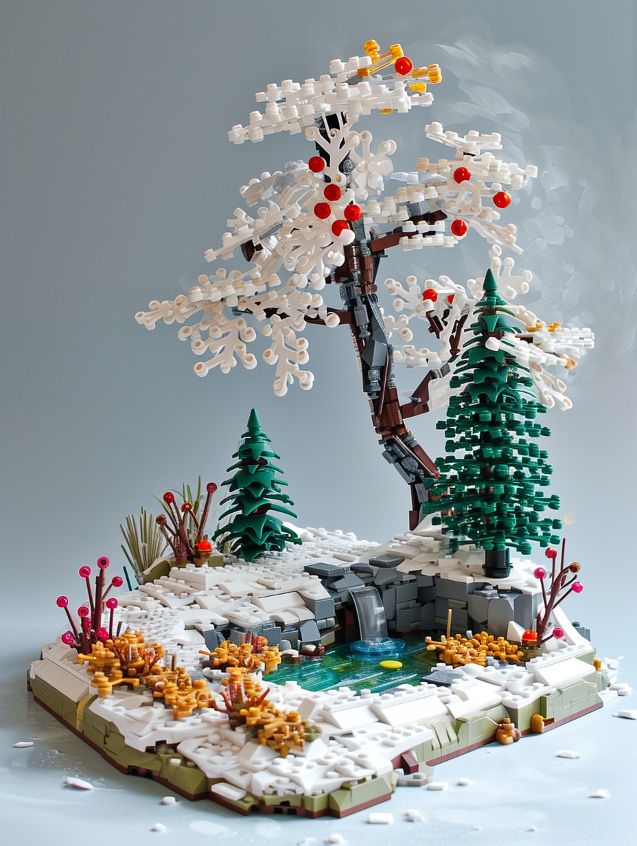 Lego winter scene