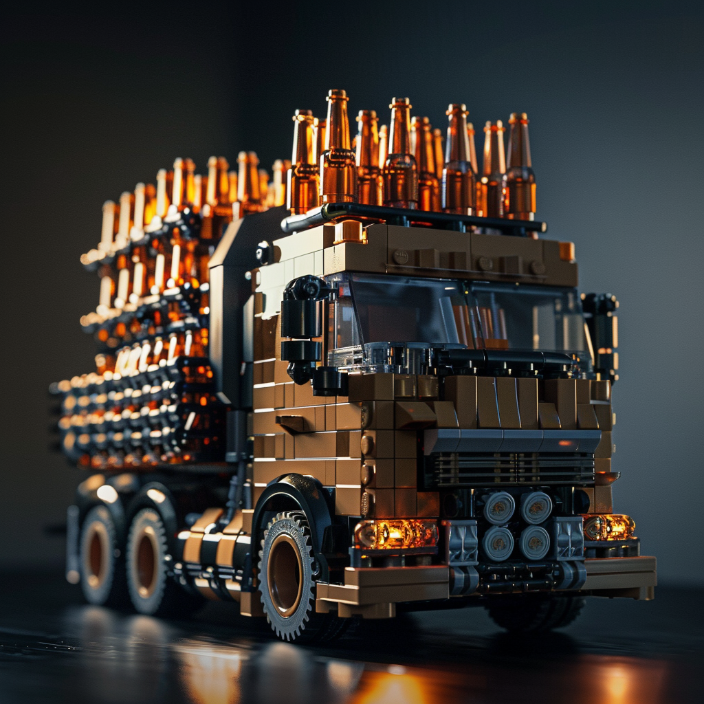 LEGO Model Truck Beer Bottles