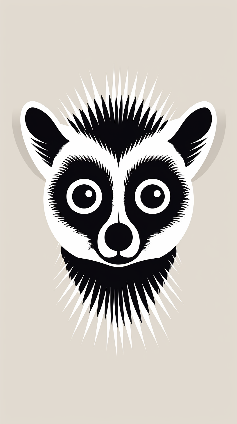 Cute lemur-themed logo for product design company