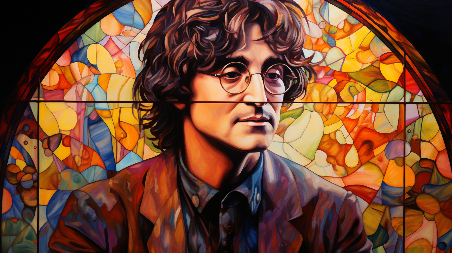 Inspiring Lennon in Glass Portrait