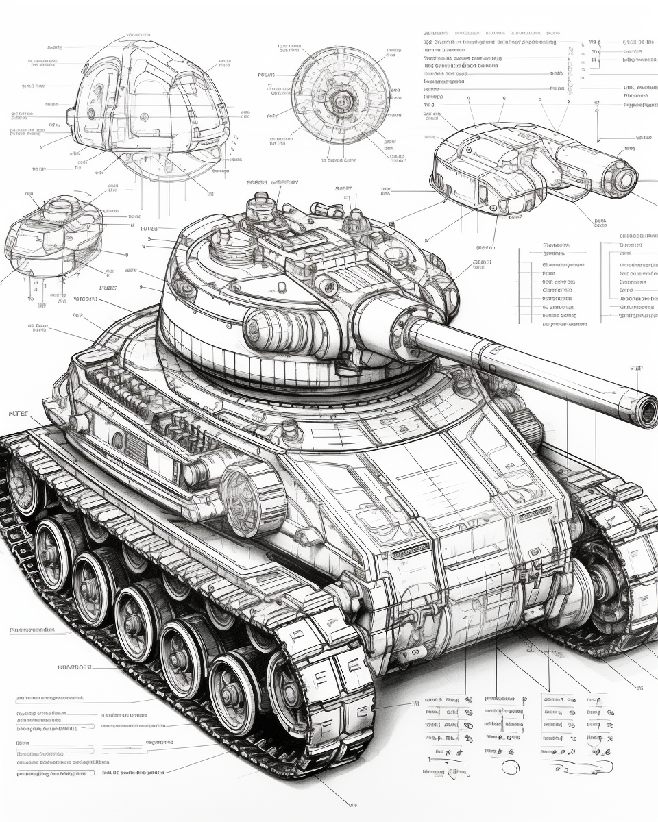 Armored tank with protective shell and wheel mechanisms