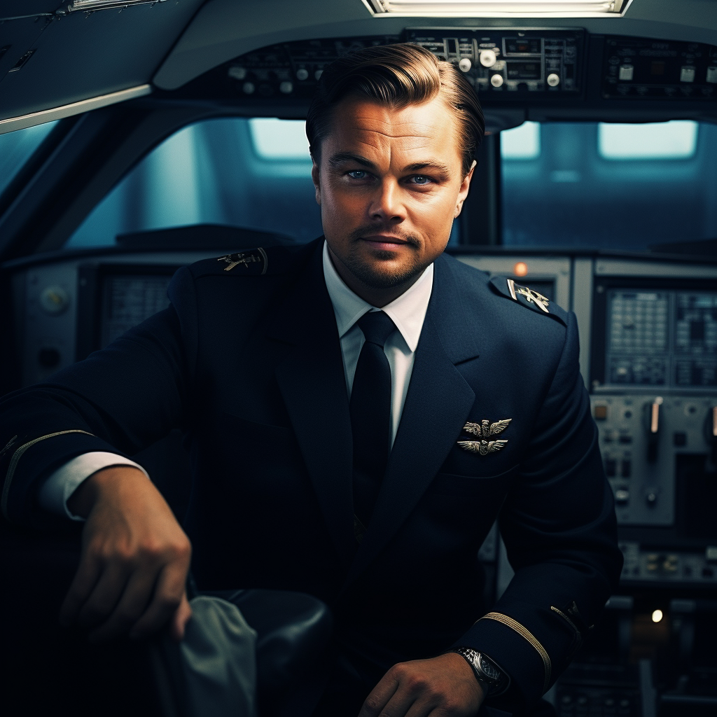 Leonardo DiCaprio as flight attendant