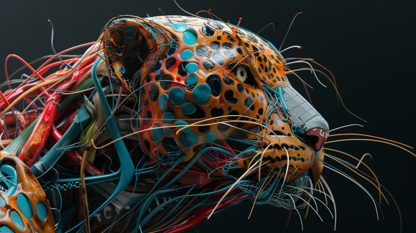 Detailed Anatomy of Leopard-Ape Creature