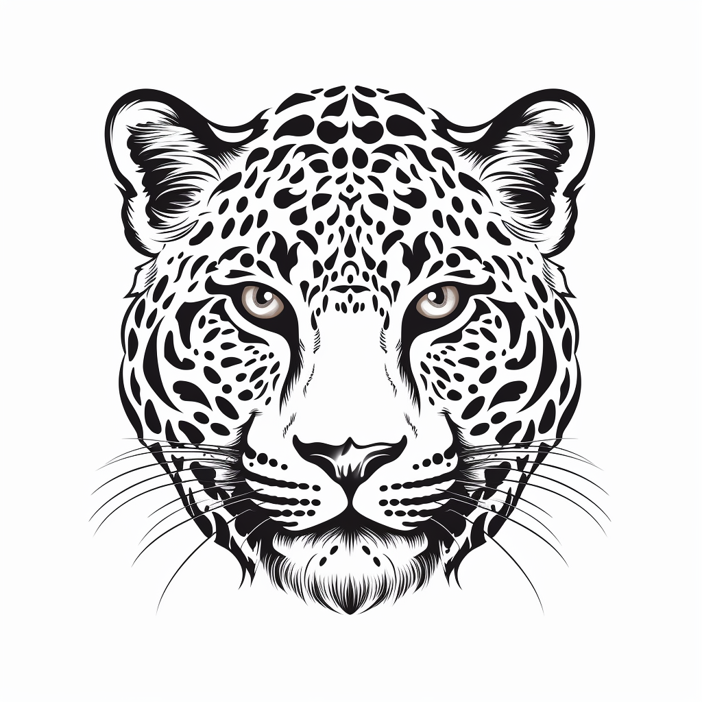 Leopard face in Harimono style