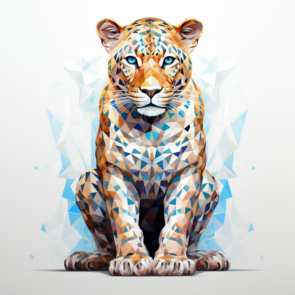 Leopard in Geometric Art Style