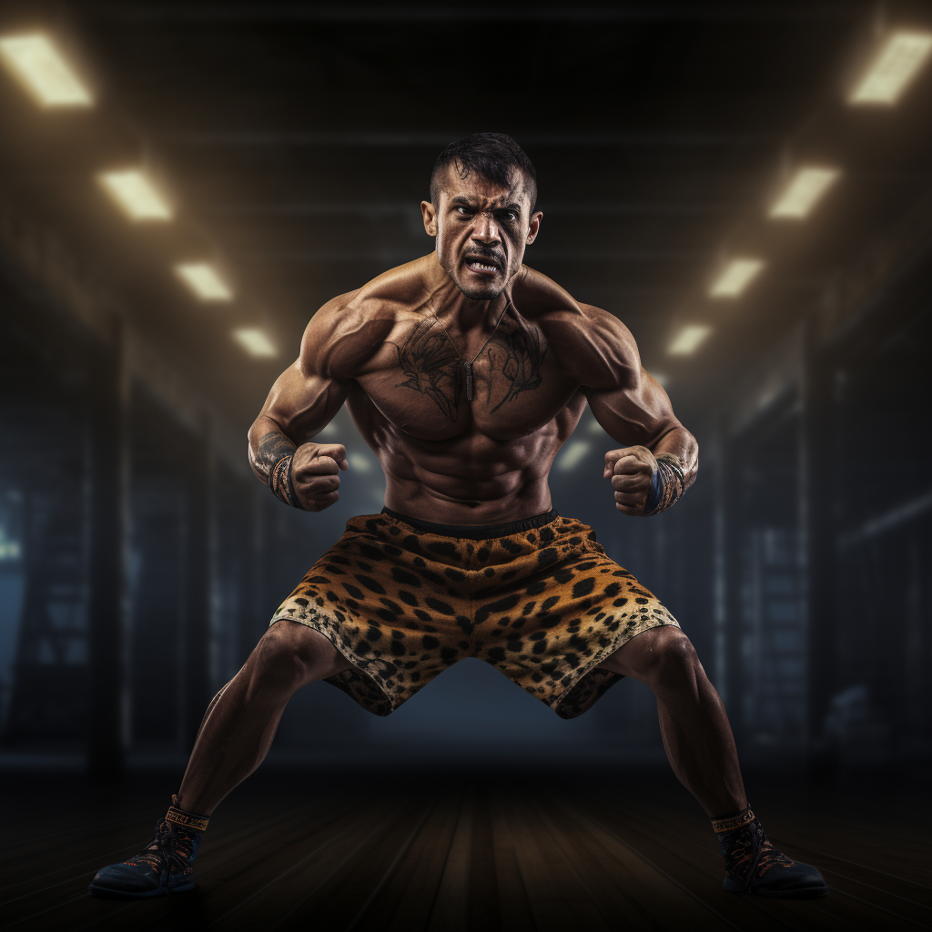 Strong and Defiant Muay Thai Fighter