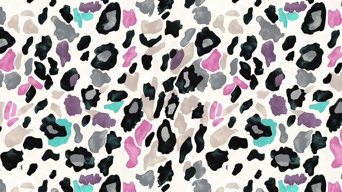 Stylish leopard print pattern on white background