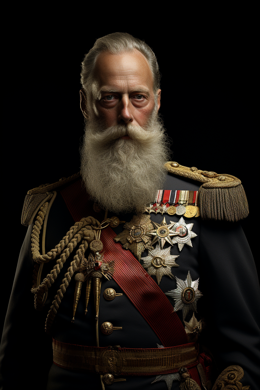 Realistic portrait of Leopold II