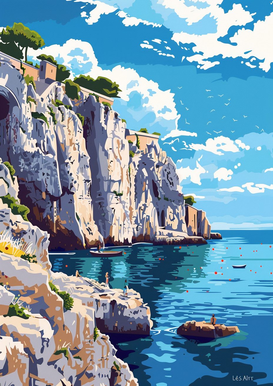 Calanques Paris Blue Sky Modern Scene