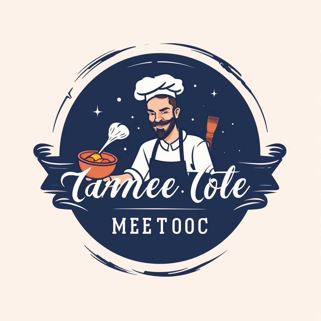 LET ME COOK  logo design on white background