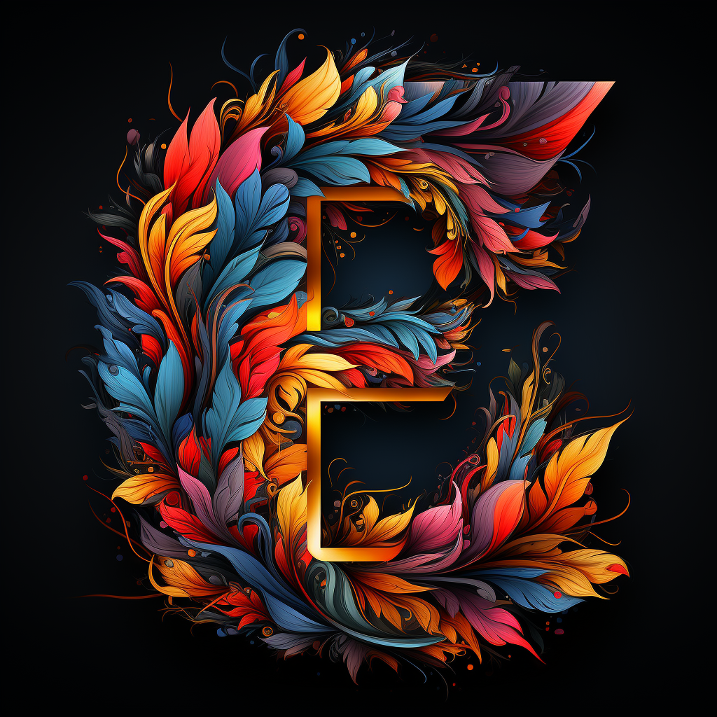 Distinctive letter E logo design