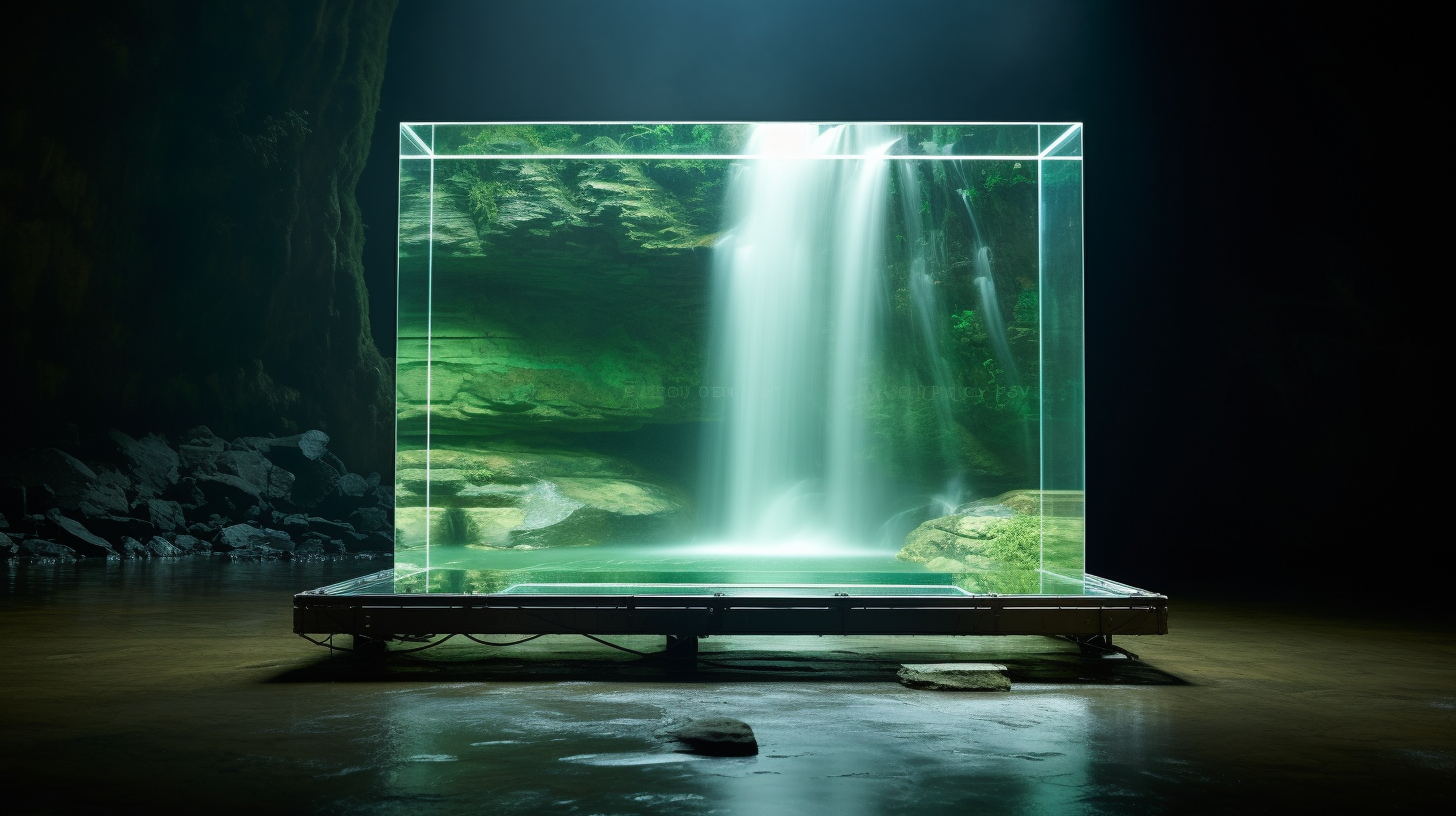 Levitation LED TV showcasing realistic photography