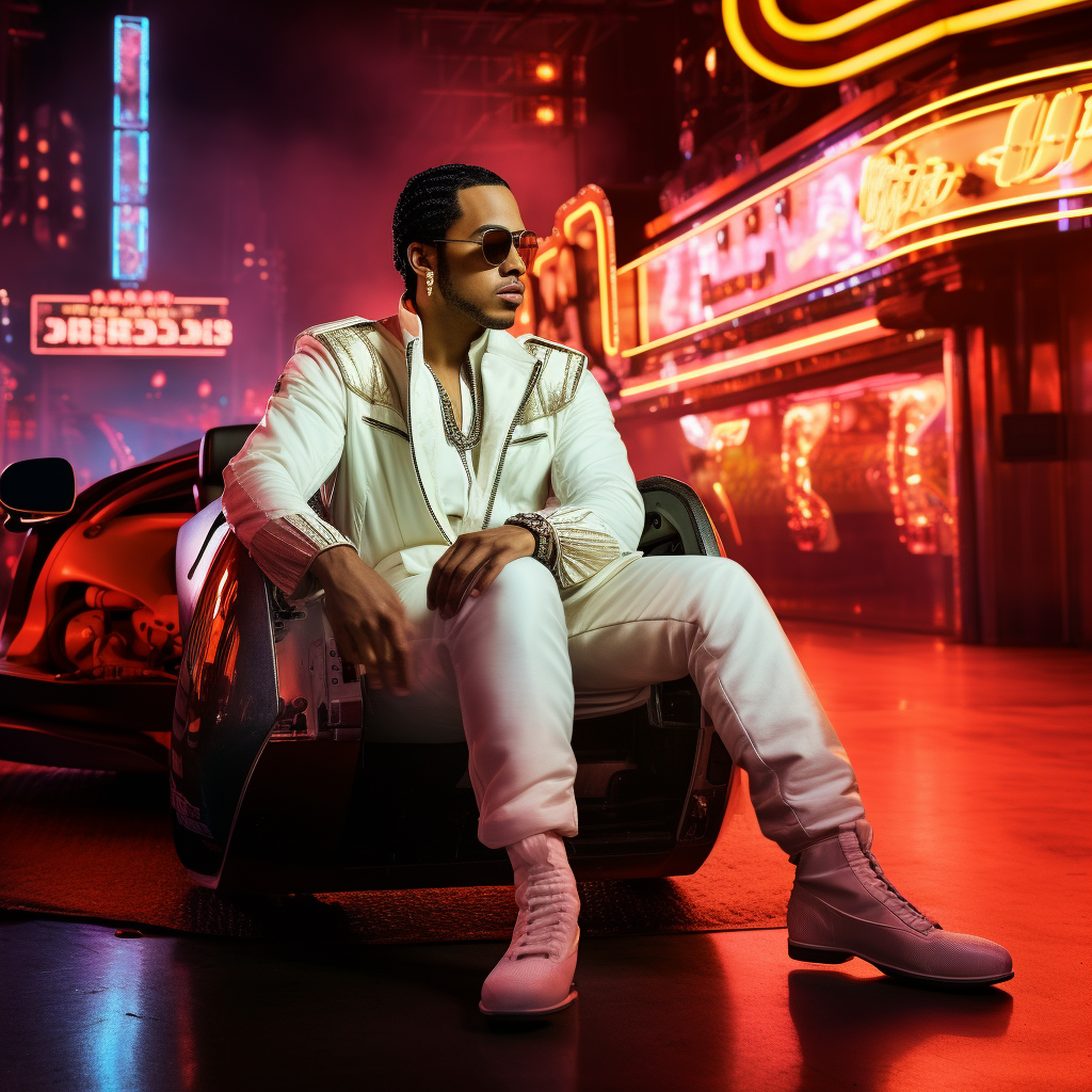 Lewis Hamilton in Elvis Presley jumpsuit