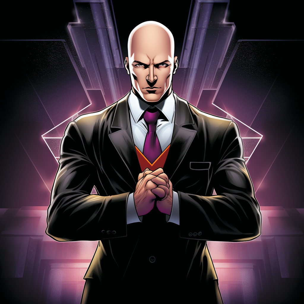 Lex Luthor in iconic heroic poses