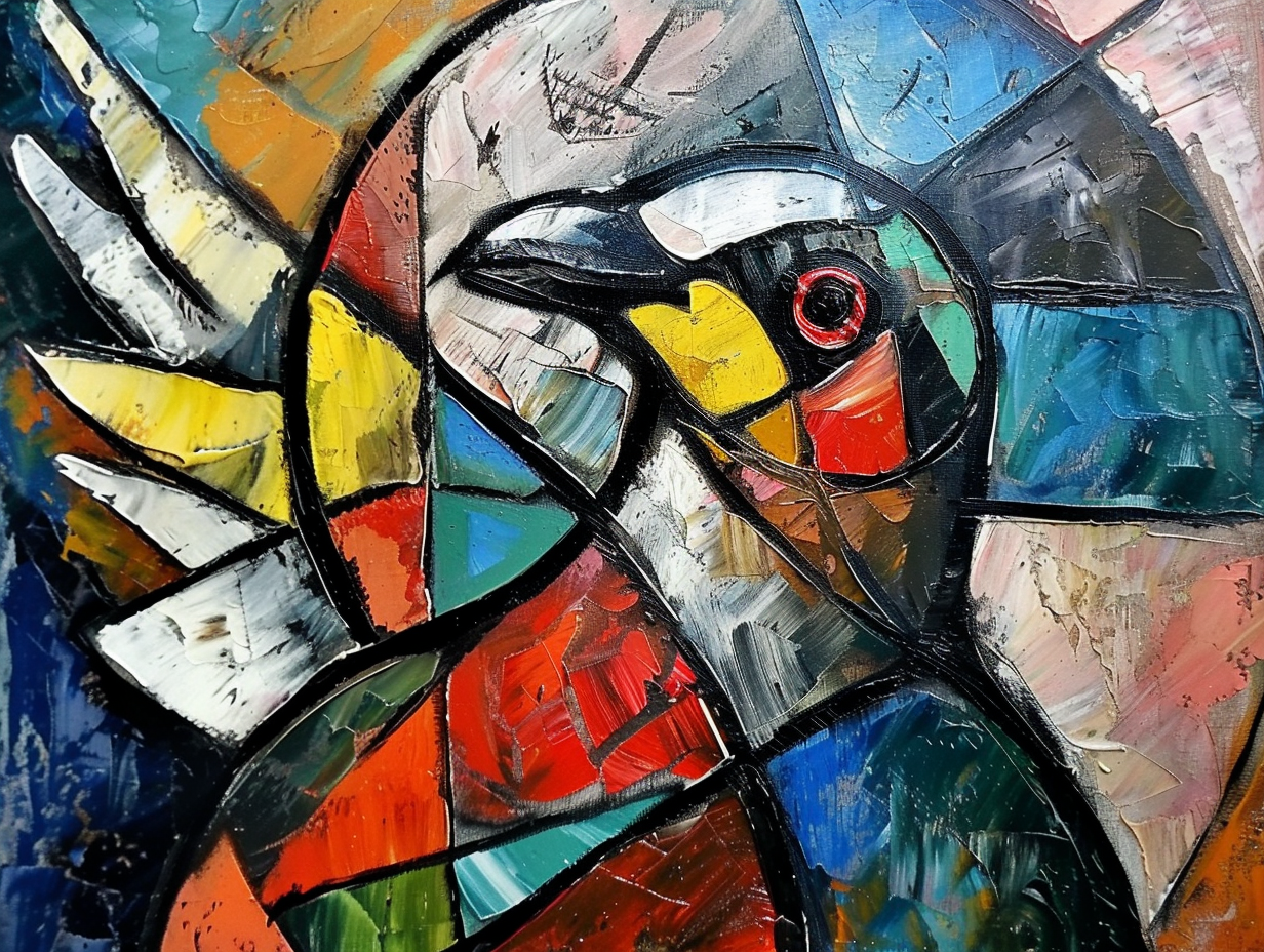 Liberty Bird Oil Paint Abstract