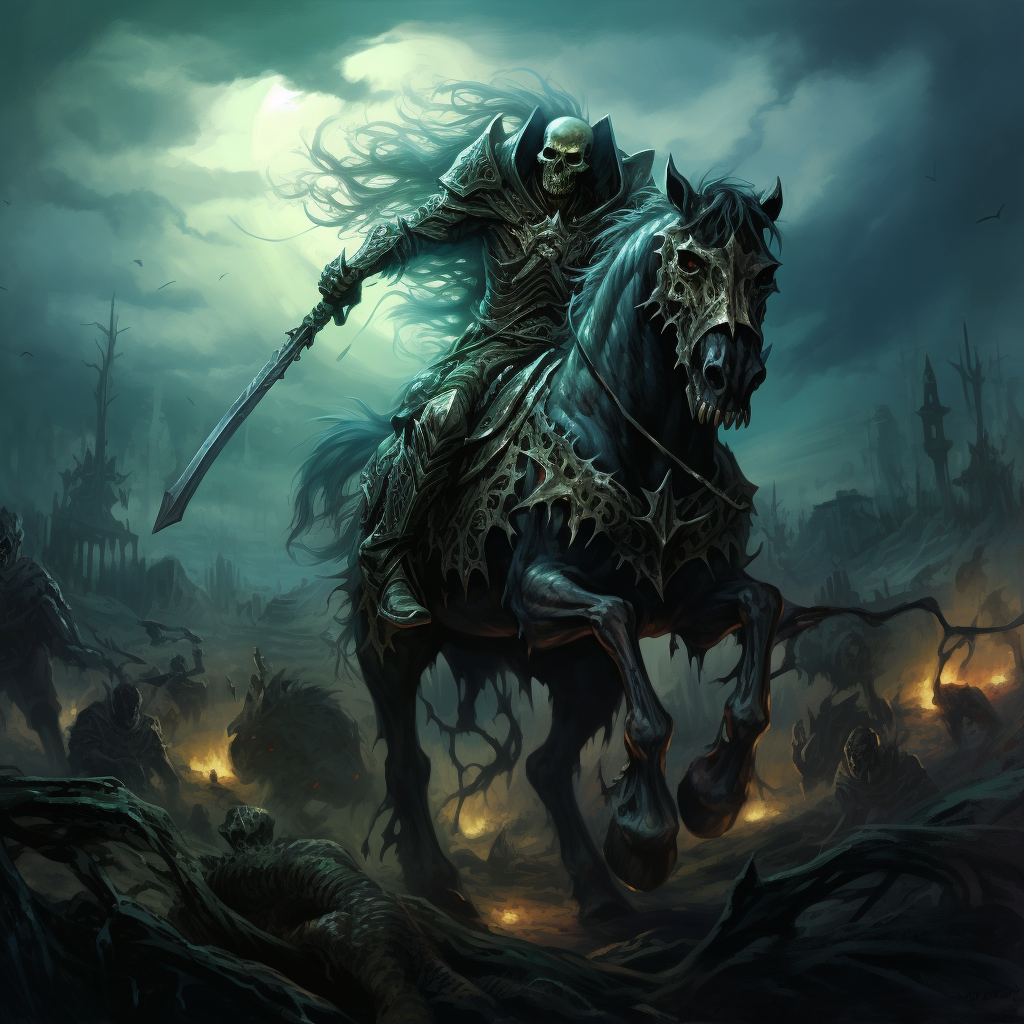 Dark Lich Knight on Zombie Horse