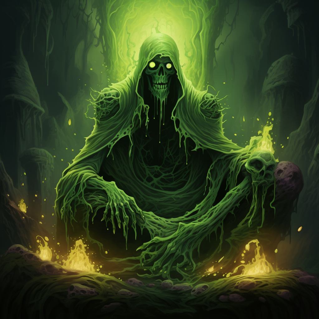 Sinister Lich surrounded by green ooze