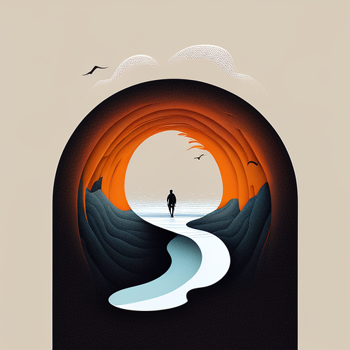 Minimal Conceptual Life Flow Illustration