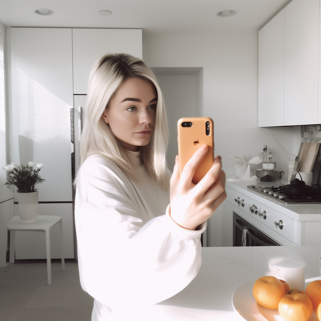 Lifestyle influencer mom selfie video