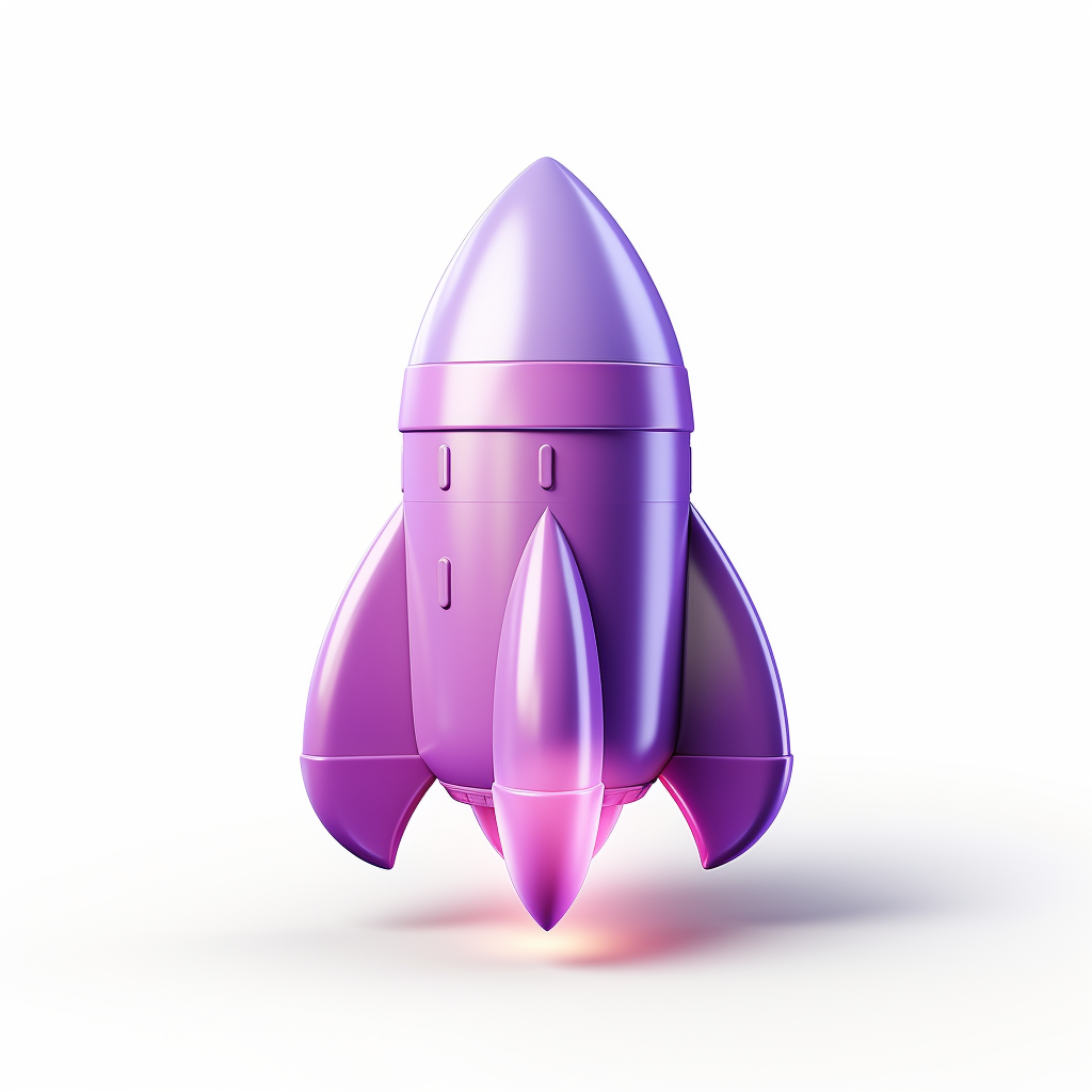 Beautiful rocket art in 3D