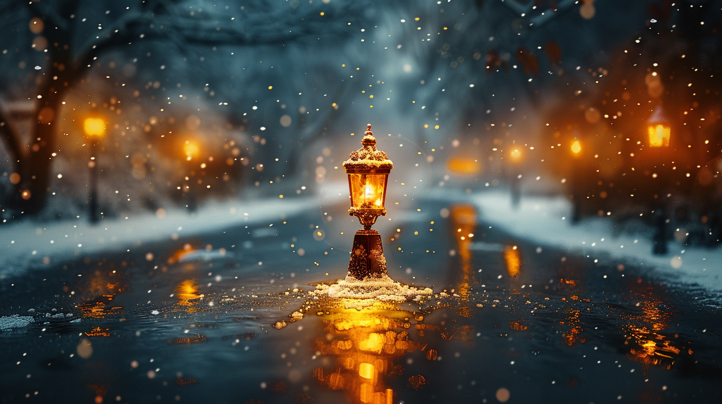 Light on Ice in Snow