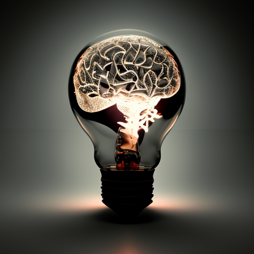 Creative lightbulb brain concept