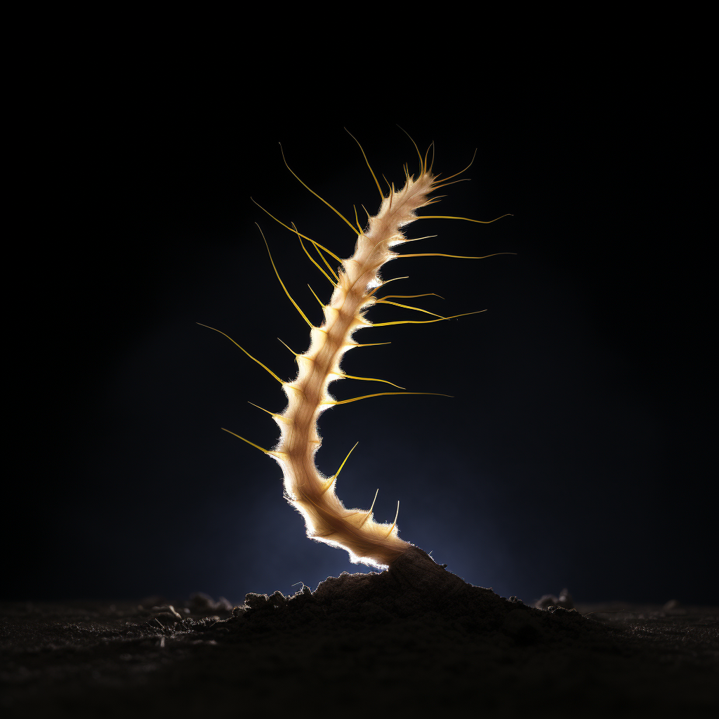 Unique lightning bolt shaped worm