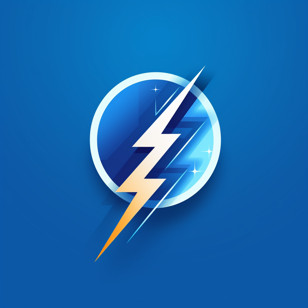 Lightning Bolt Solar Panel Logo