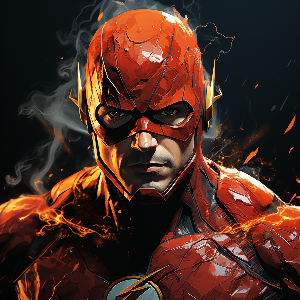 Flash Barry Allen Comic Art Lightning Thunderstorm