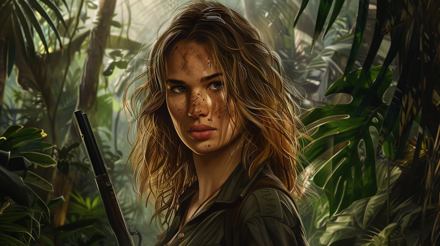 Lily James Lara Croft Jungle Expedition