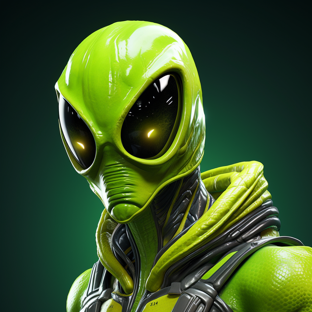 Beautiful lime green alien costume profile picture