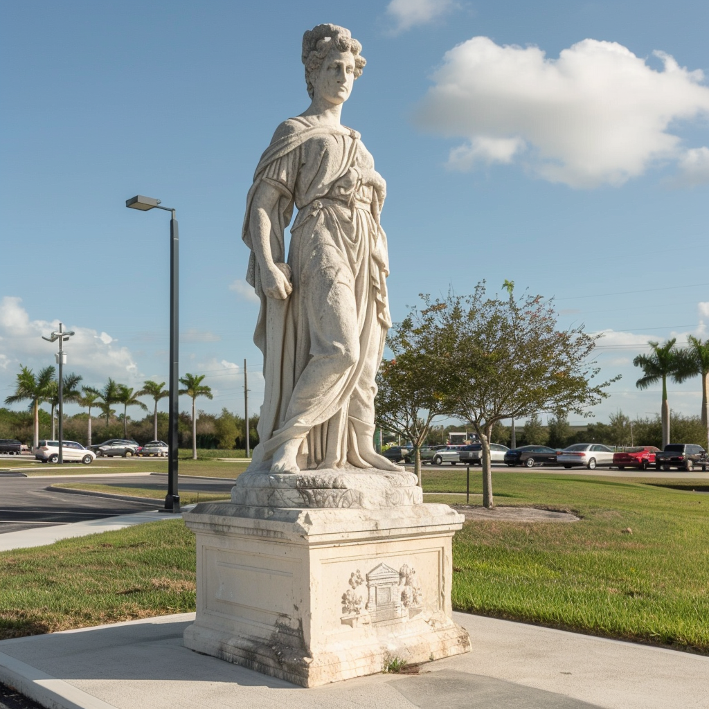 Blank limestone sign South Florida