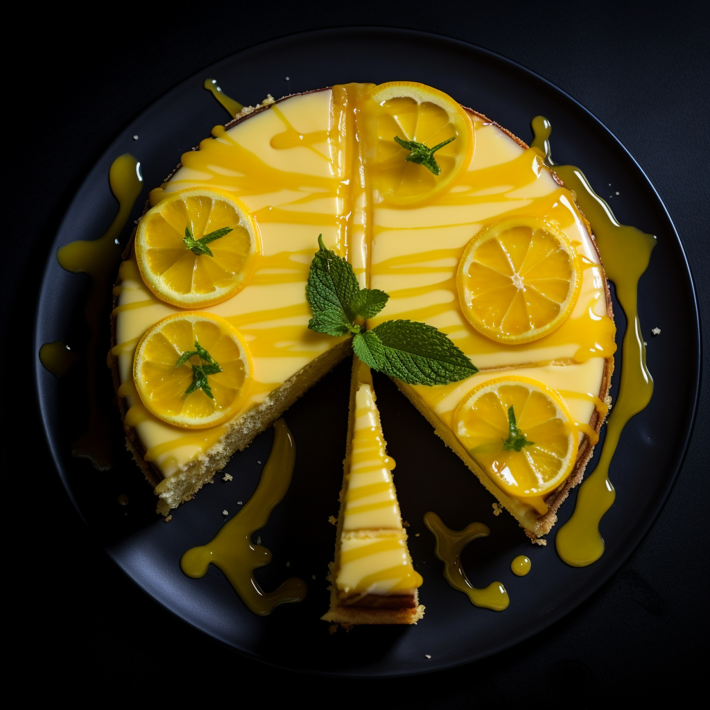 Sliced Limoncello Torte with Extra Sauce