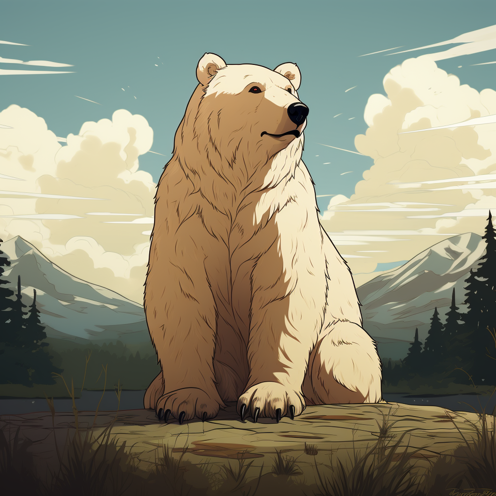 Bear Illustration Flat Colors