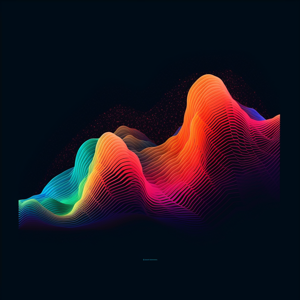 Colorful line graphic univers with gradients