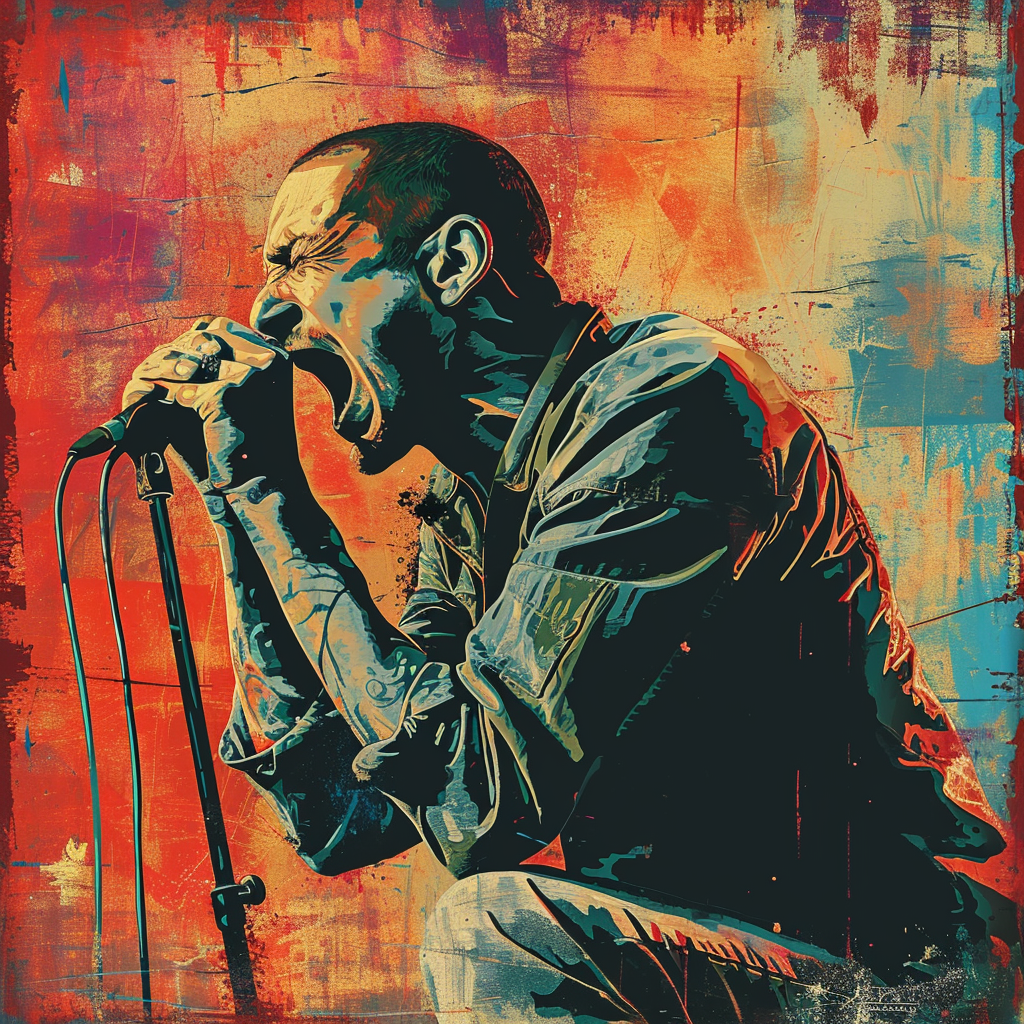 Linkin Park Chester Bennington Screaming Poster