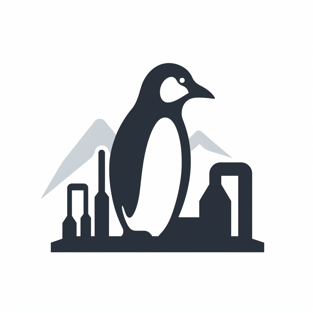 Minimalist Linux Factory Logo