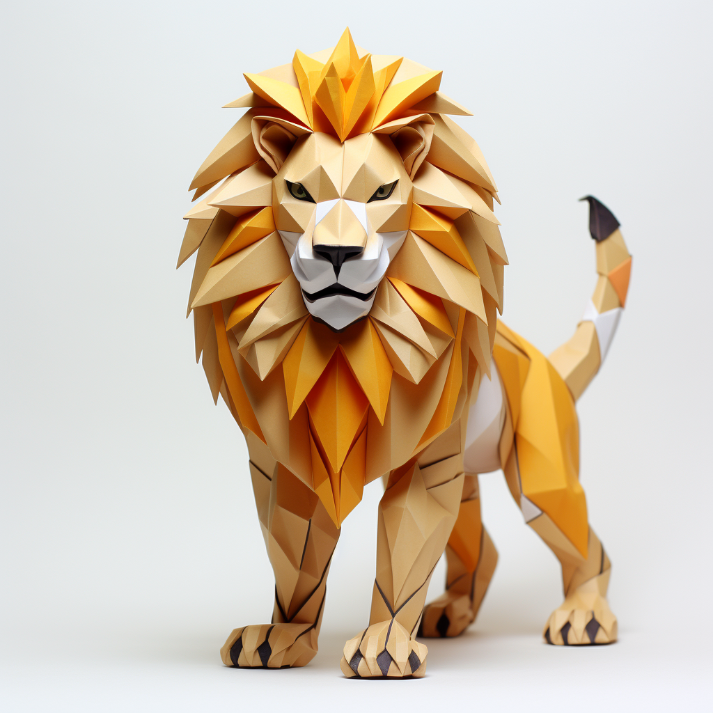 Lion Origami Image