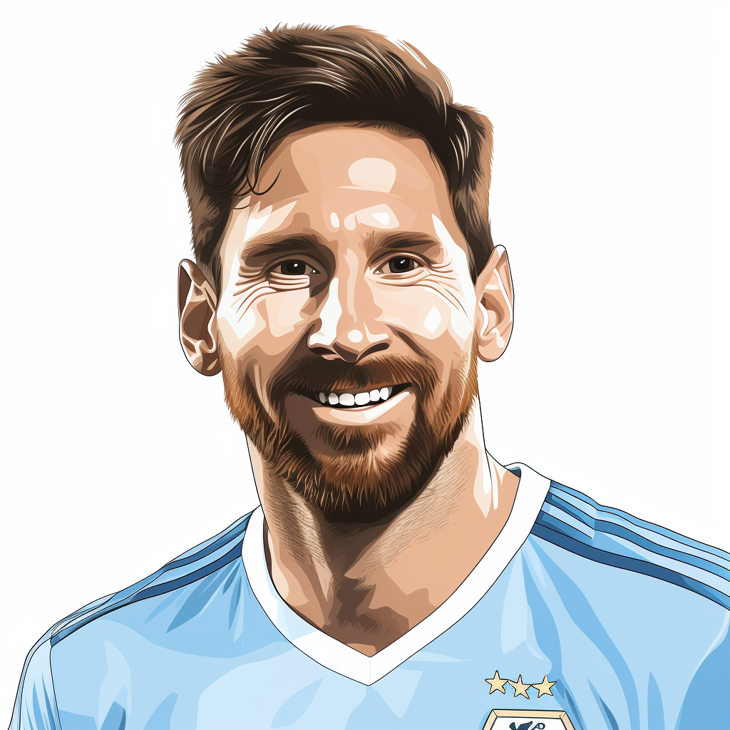 Smiling Lionel Messi in Light Blue Jersey