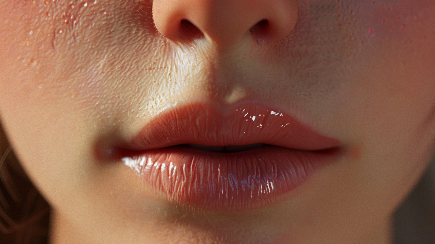 Close up lips rash photo