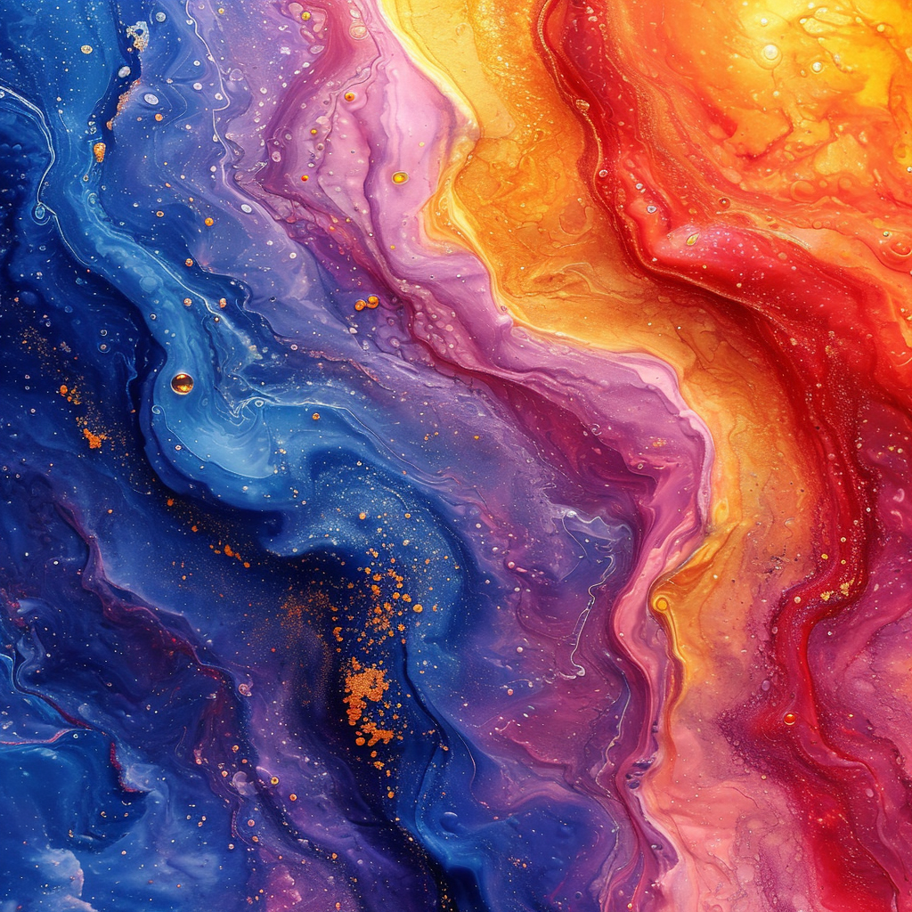 Colorful Liquid Background Painting