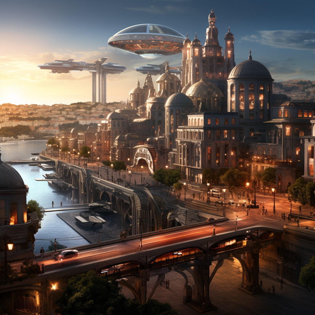 Futuristic Lisbon in 2055